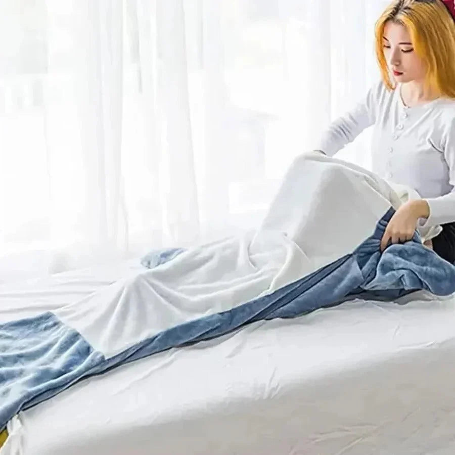 Hoodie Blanket Shark Design Soft Flannel Blend Roomy Fit