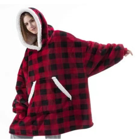Hoodie Oversized Sherpa Fleece Deep Pockets