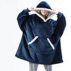 Hoodie Oversized Sherpa Fleece Deep Pockets