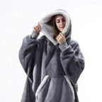 Hoodie Oversized Sherpa Fleece Deep Pockets