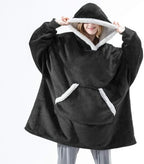 Hoodie Oversized Sherpa Fleece Deep Pockets