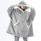 Hoodie Oversized Sherpa Fleece Deep Pockets