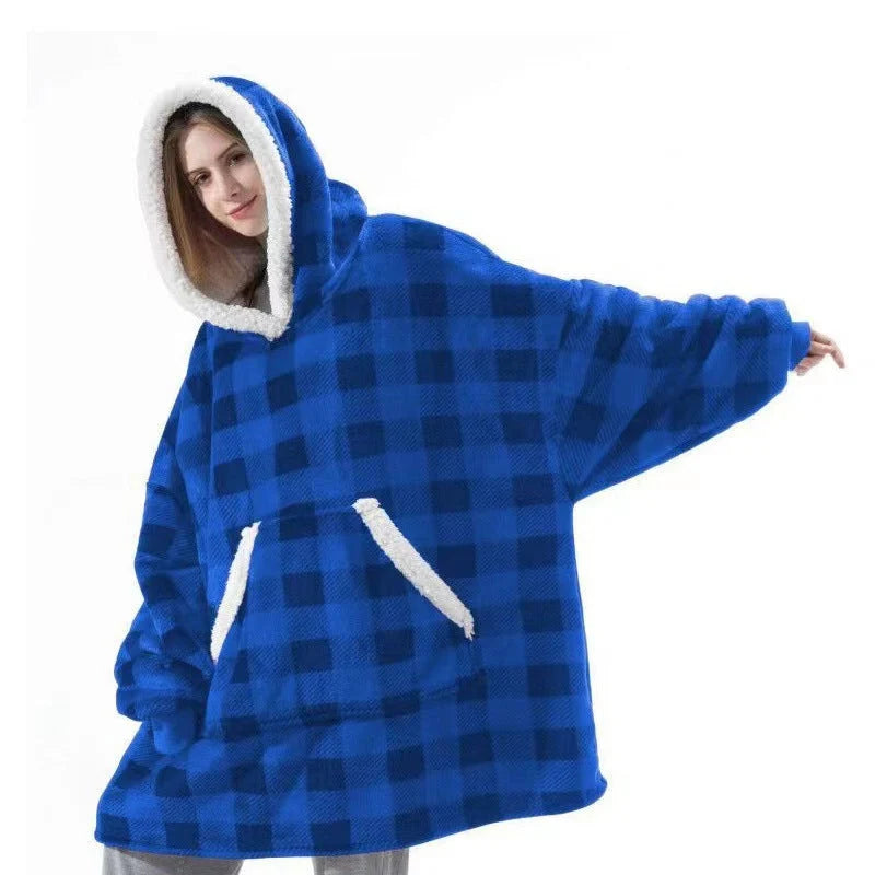Hoodie Oversized Sherpa Fleece Deep Pockets