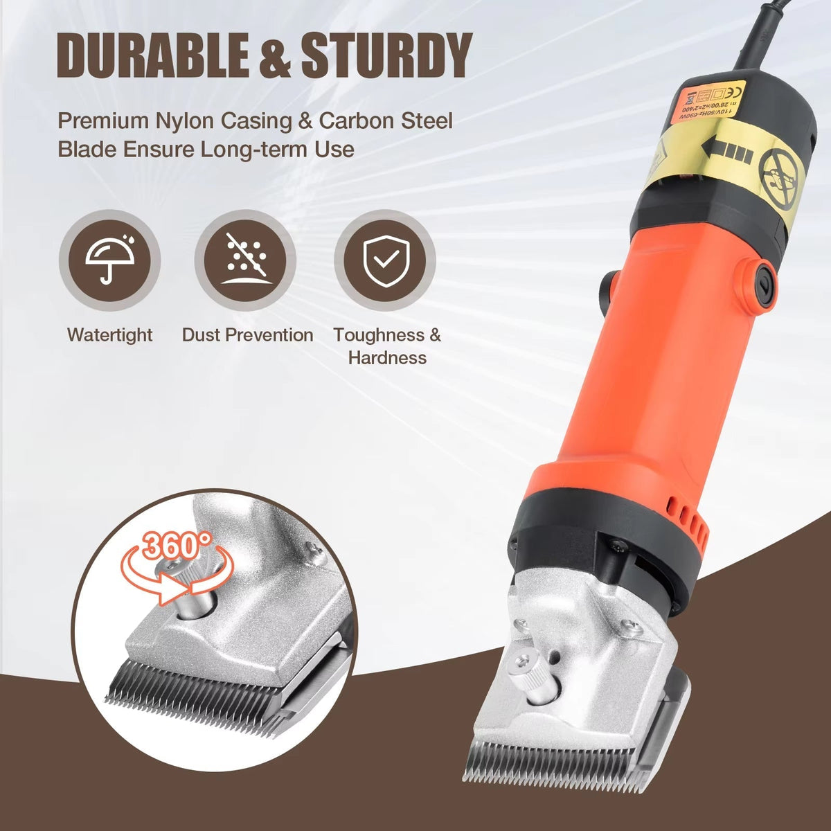 Horse Clippers Ultra-Quiet Low-Vibration & High-Torque