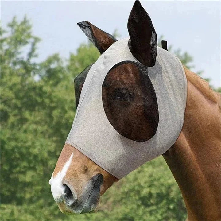 Horse Fly Mask Full-Face Stretchy Mesh UV Protection
