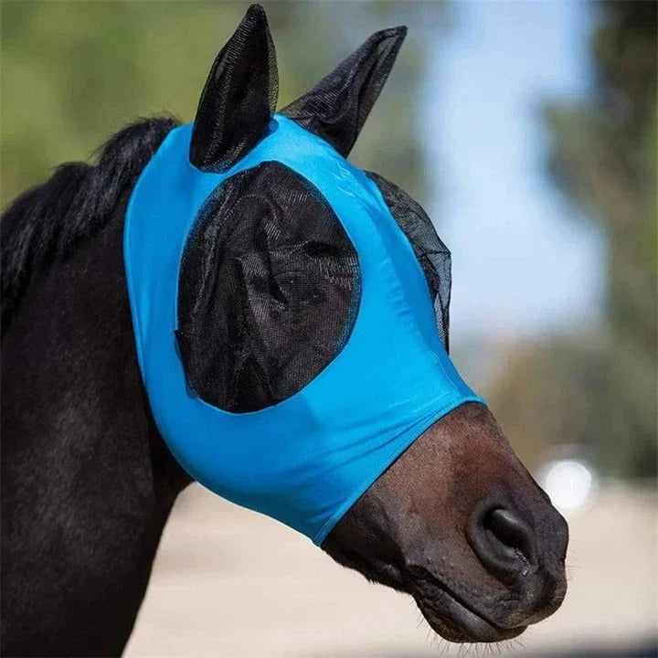 Horse Fly Mask Full-Face Stretchy Mesh UV Protection