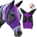 Horse Fly Mask Full-Face Stretchy Mesh UV Protection