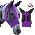 Horse Fly Mask Stretch Mesh Ear Coverage Universal Fit