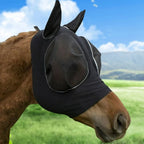 Horse Fly Mask Stretch Mesh Ear Coverage Universal Fit