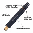 Hose Nozzle 360° Rotating High-Pressure Leak-Proof Seal