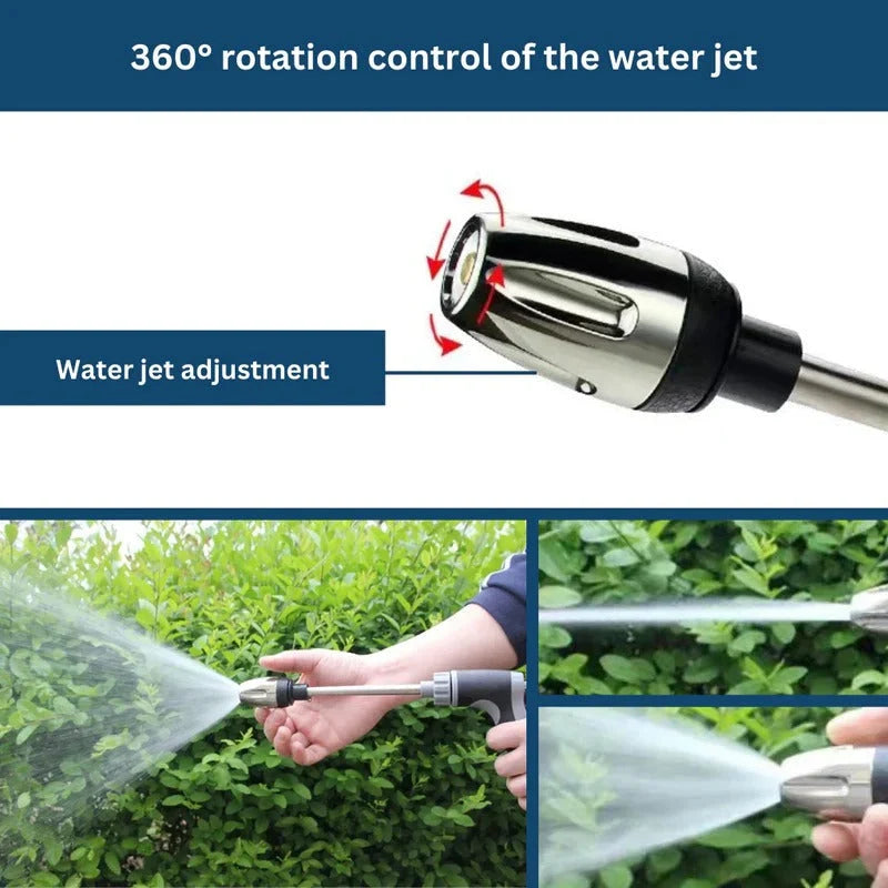 Hose Nozzle High Pressure Dual Rotating Adjustable Spray