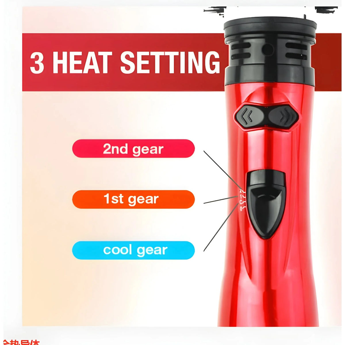 Hot Air Brush Ceramic & Ion 360° Rotation
