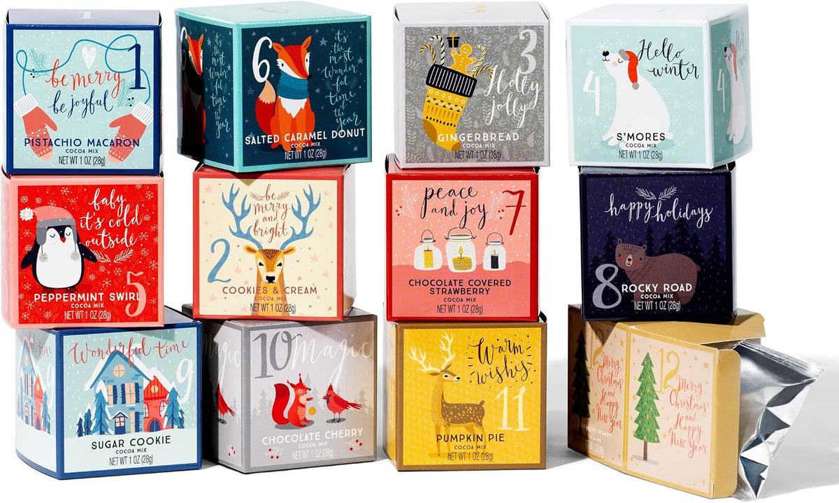 Hot Chocolate Gift Set 12 Gourmet Single-Serve Packets