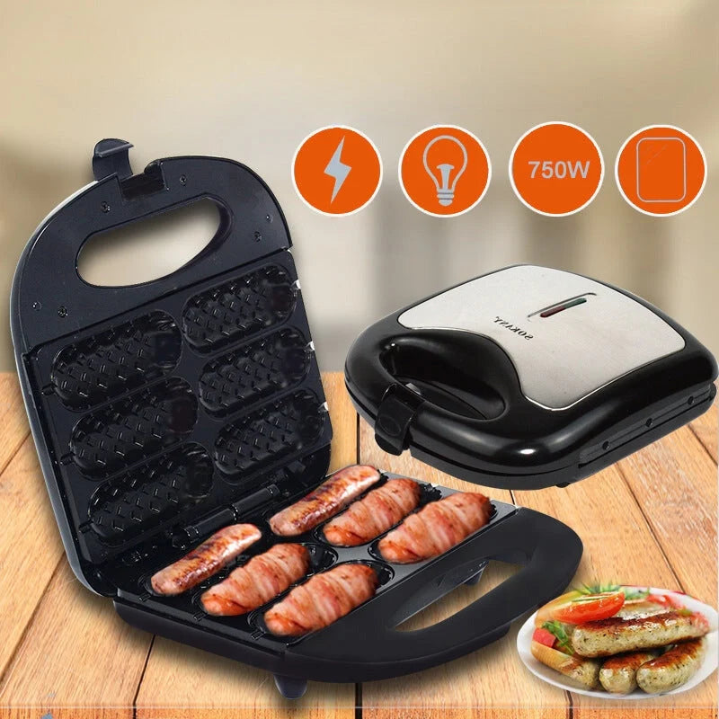 Hot Dog Machine Non-Stick Compact Energy Efficient 750W