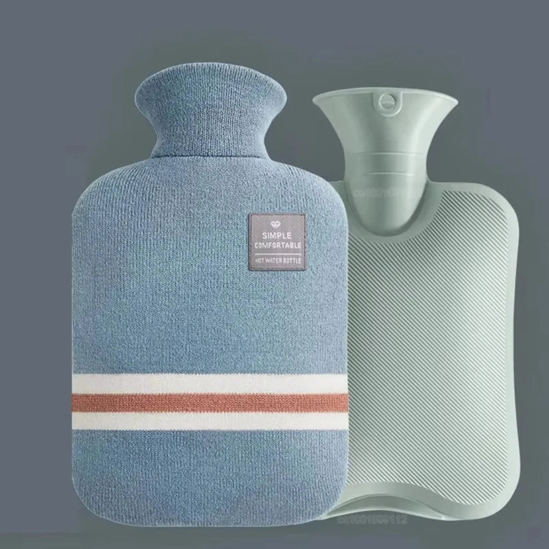 Hot Water Bottle 2 L Removable Knitted Cover