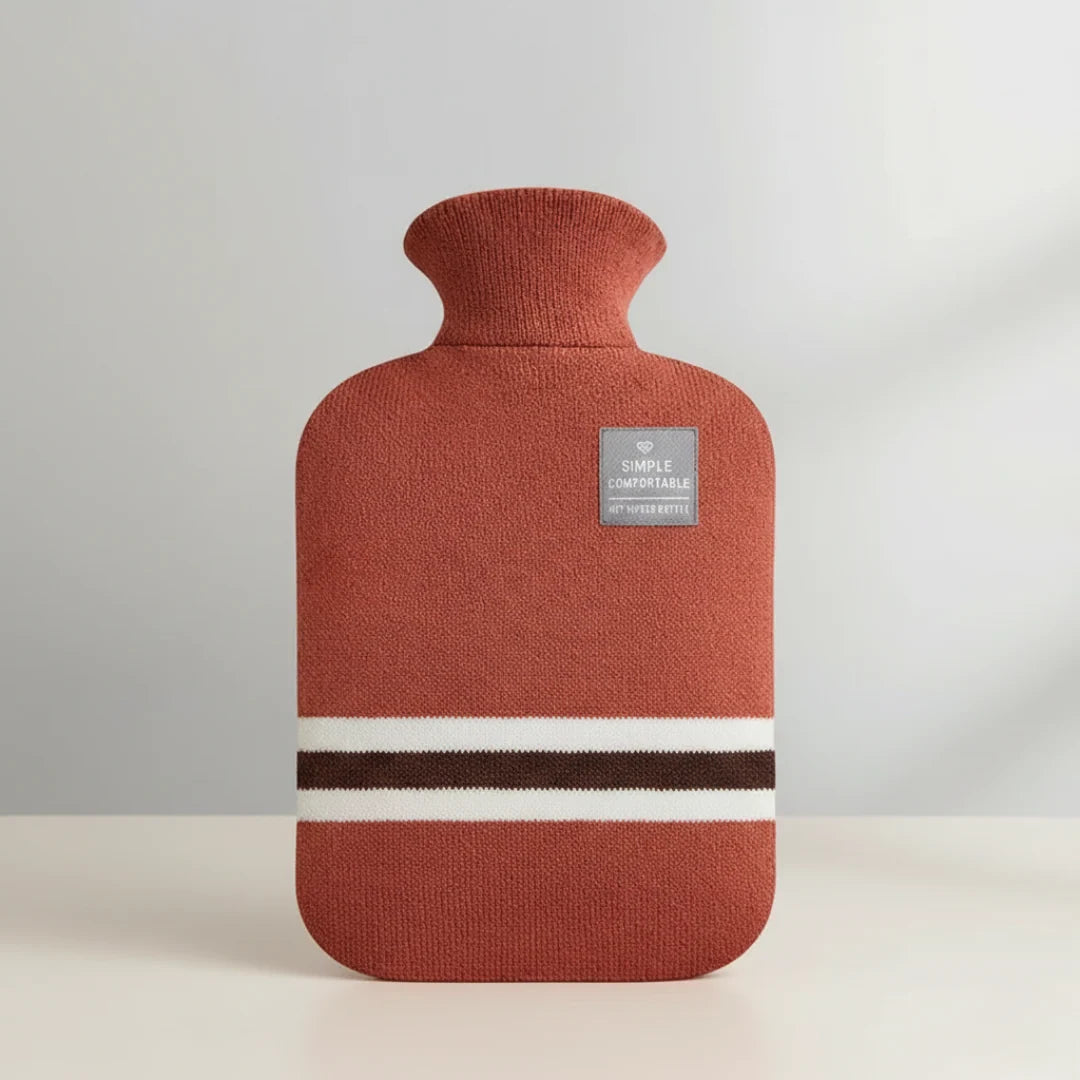 Hot Water Bottle 2 L Removable Knitted Cover