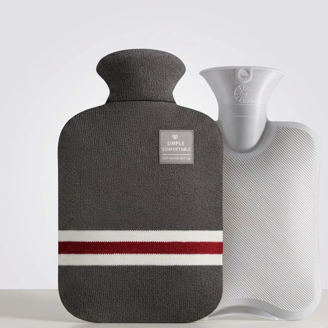 Hot Water Bottle 2 L Removable Knitted Cover