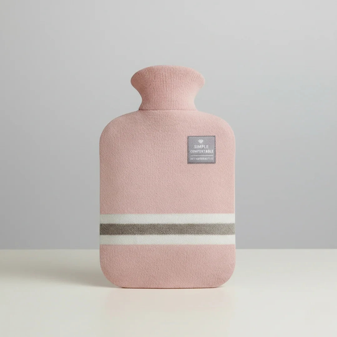 Hot Water Bottle 2 L Removable Knitted Cover