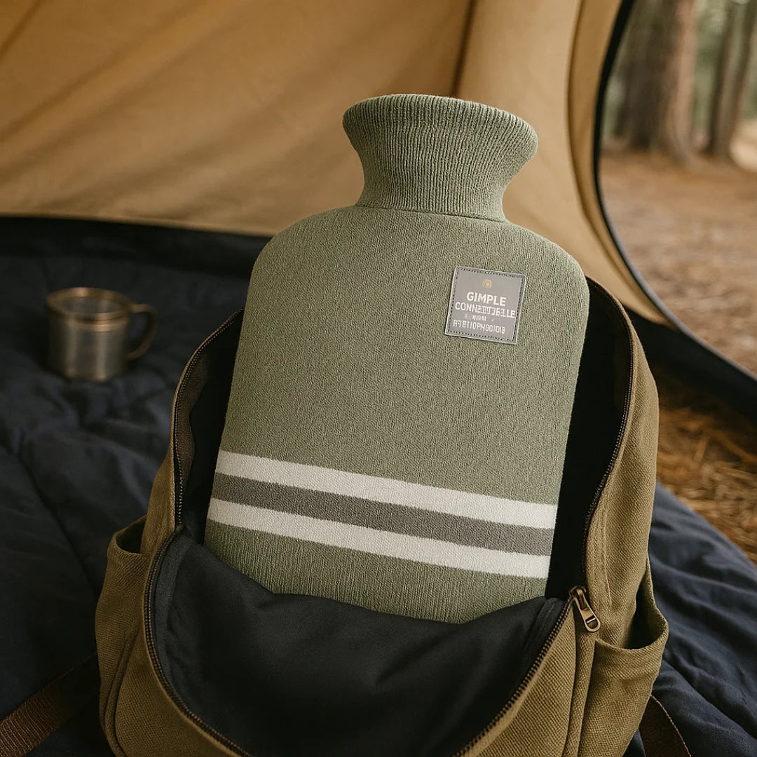 Hot Water Bottle 2 L Removable Knitted Cover