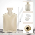 Hot Water Bottle 2L Removable Plush Cover & Leakproof Screw Cap