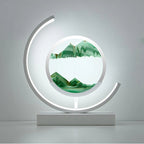 Hourglass Table Lamp Dynamic Sand Art Acrylic Shade