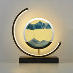 Hourglass Table Lamp Dynamic Sand Art Acrylic Shade