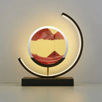 Hourglass Table Lamp Dynamic Sand Art Acrylic Shade