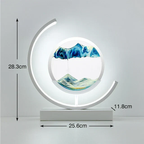 Hourglass Table Lamp Dynamic Sand Art Acrylic Shade