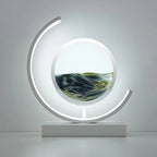 Hourglass Table Lamp Dynamic Sand Art Acrylic Shade