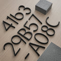 House Number 3D Floating Zinc Alloy Matte Black