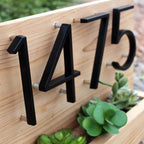 House Number 3D Floating Zinc Alloy Matte Black