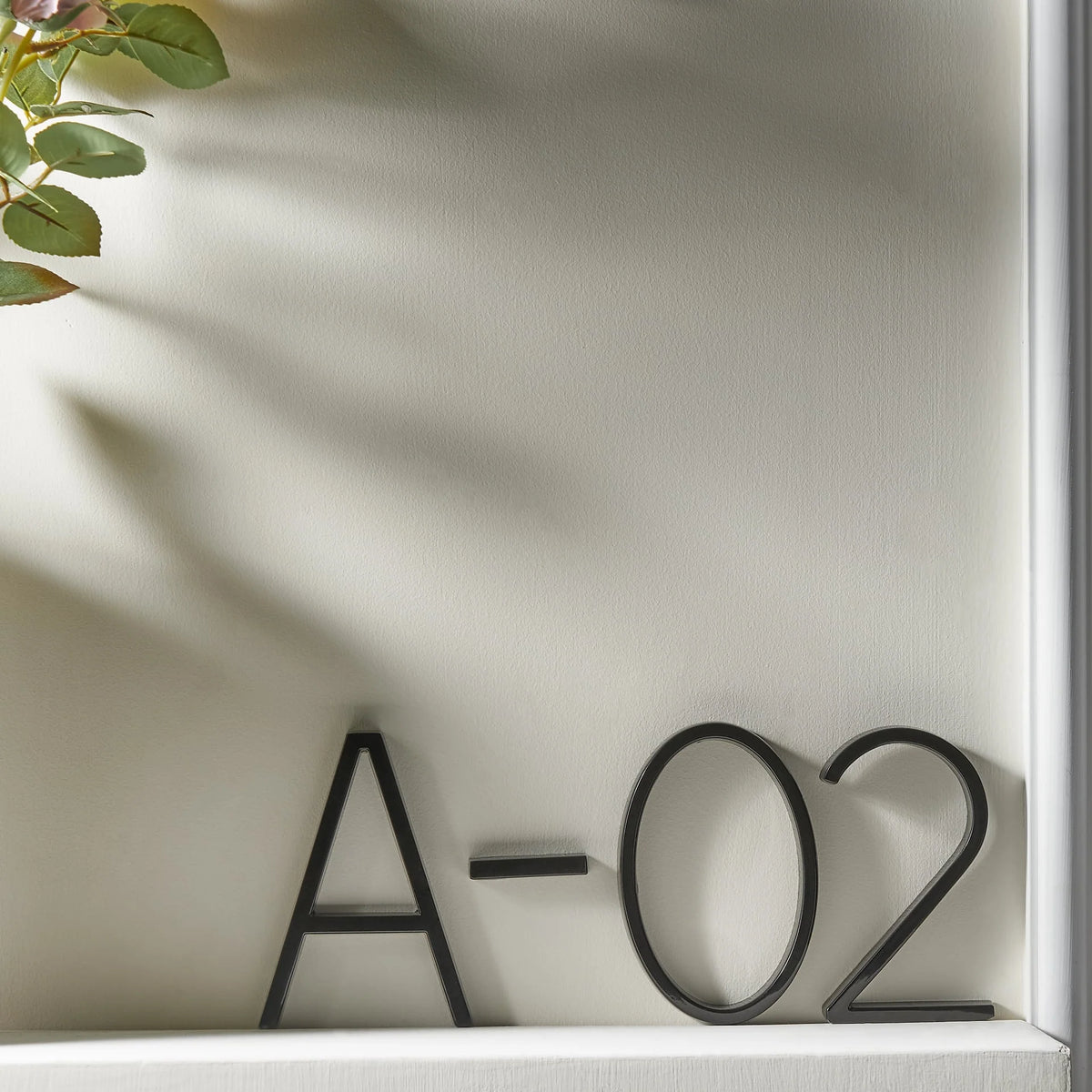 House Number 3D Floating Zinc Alloy Matte Black