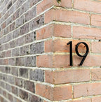 House Number Black Zinc Alloy Weather-Resistant