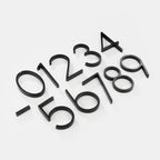 House Number Black Zinc Alloy Weather-Resistant