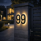 House Number Sign Backlit LED Stainless Steel & Acrylic