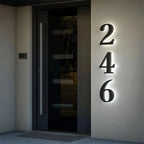House Number Sign Backlit LED Stainless Steel & Acrylic