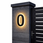 House Number Sign Backlit LED Stainless Steel & Acrylic