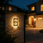 House Number Sign Solar LED Automatic Dusk To Dawn