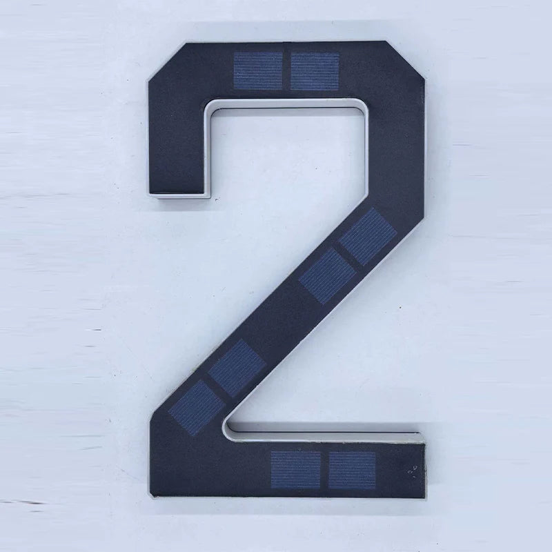 House Number Sign Solar LED Automatic Dusk To Dawn