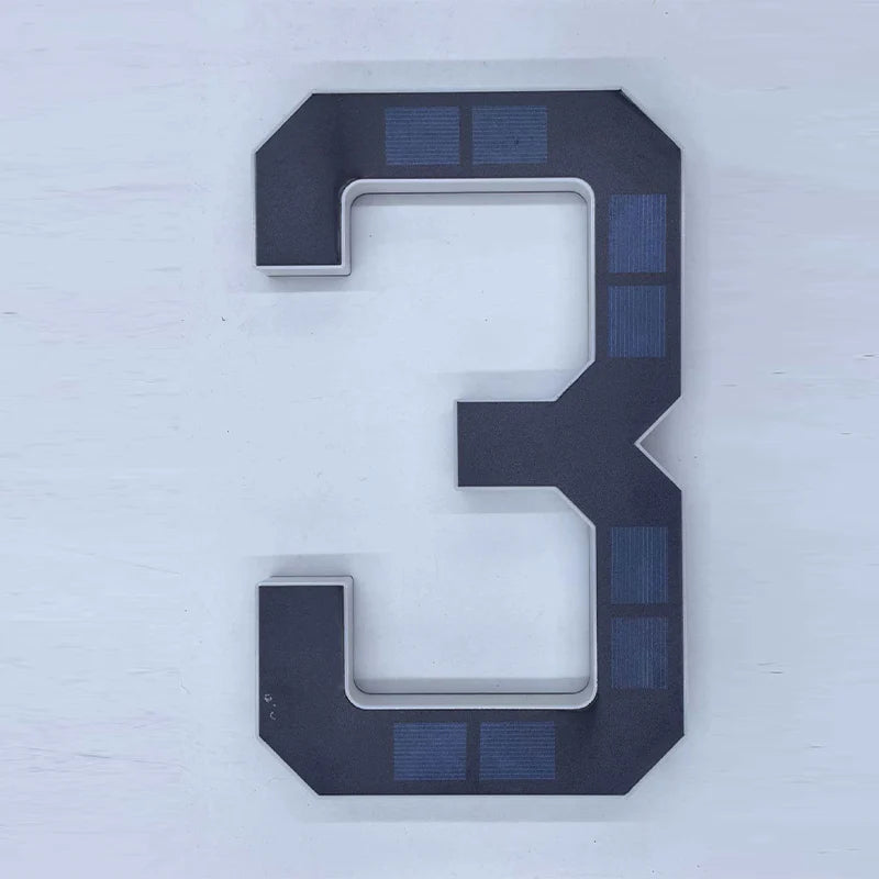 House Number Sign Solar LED Automatic Dusk To Dawn