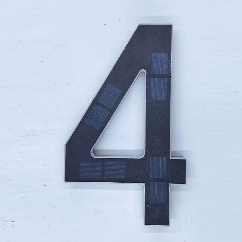 House Number Sign Solar LED Automatic Dusk To Dawn