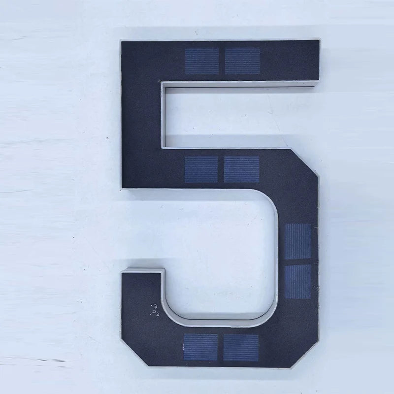 House Number Sign Solar LED Automatic Dusk To Dawn