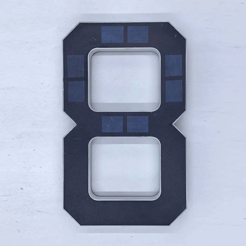 House Number Sign Solar LED Automatic Dusk To Dawn