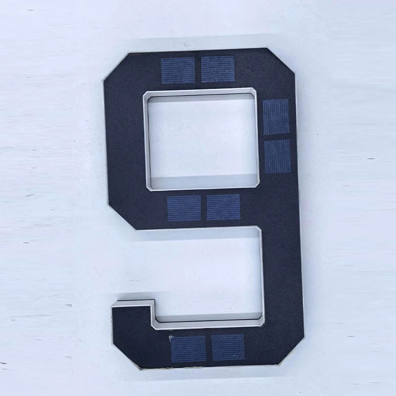 House Number Sign Solar LED Automatic Dusk To Dawn