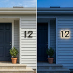 House Number Sign Solar-Powered Automatic LED Weather-Resistant