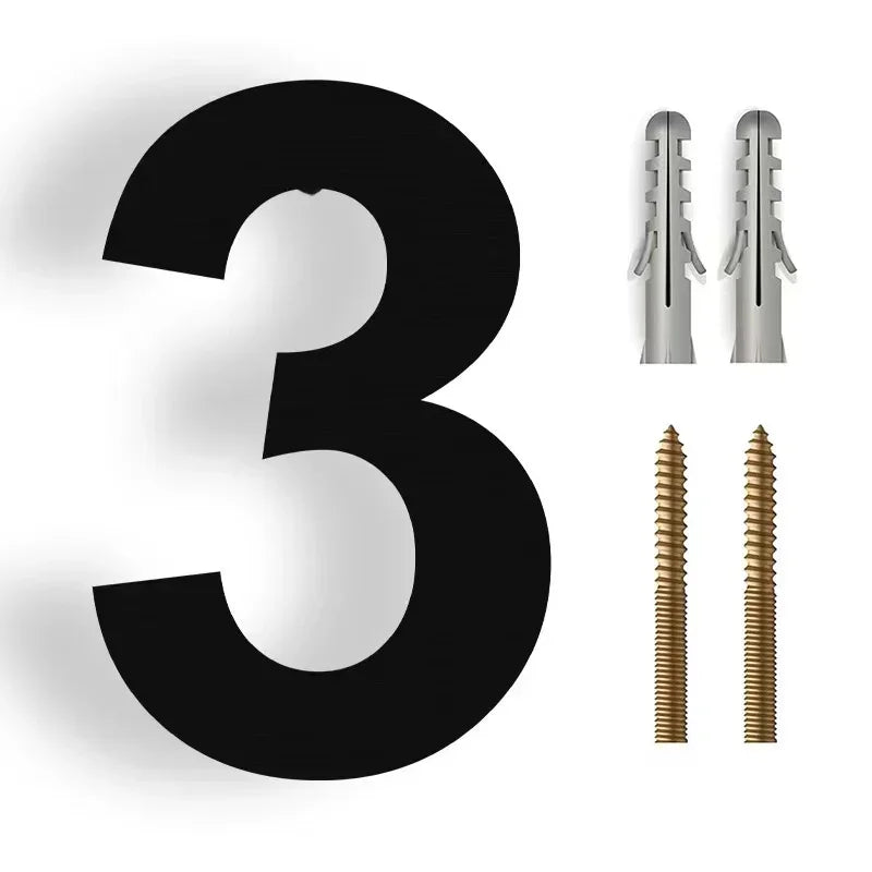 House Number Stainless Steel 3D Floating Weather-Resistant