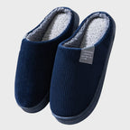 House Slippers Plush Fleece Lining & Non-Slip Rubber Sole