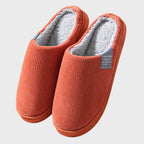 House Slippers Plush Fleece Lining & Non-Slip Rubber Sole
