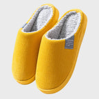 House Slippers Plush Fleece Lining & Non-Slip Rubber Sole