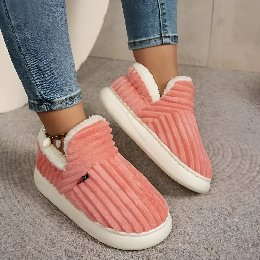 House Slippers Slip-On Warm Non-Slip Sole
